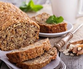 Whole grain quick bread for breakfast