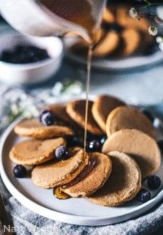 Mini pancakes made in cast iron scotch pan